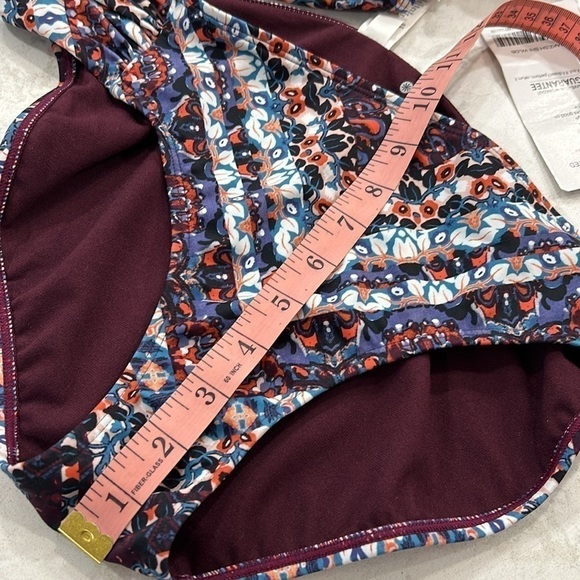Athleta 36D/DD Marrakesh Side Scrunch Tankini Top + XL Bikini Wild Bloom NWT - Picture 14 of 16